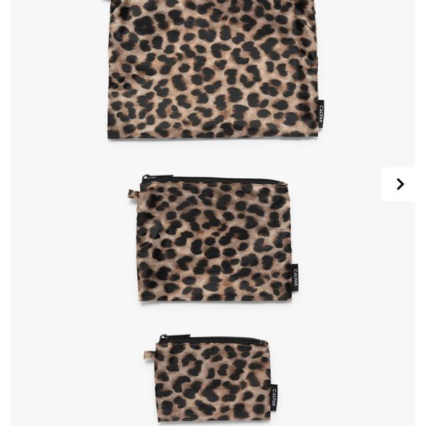 Compakt Zip Pouch Set in Leopard