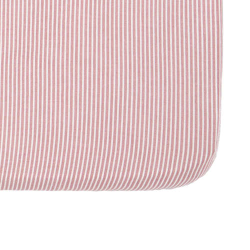 Seersucker Crib Sheet - Anchor Red