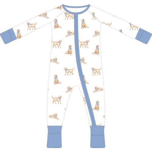 Golden Dreams Blue- Zip pajamas