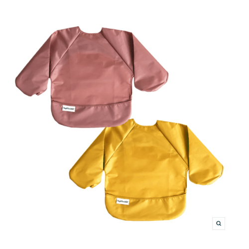 Mess-proof Full Sleeve Bibs - 2 Pack Sets for Babies and Toddlers
