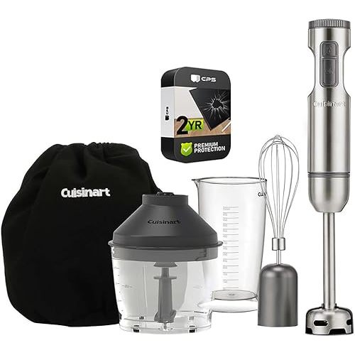 Cuisinart HB-900PC Immersion Hand Blender with Storage Bag Bundle with 2 YR CPS Enhanced Protection Pack