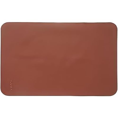 Vegan Leather Changing Mat,Diaper Baby Changing Pad - Portable, Wipeable & Reusable Mat - 15" X 22" - Foldable for Travel (Cinnamon)