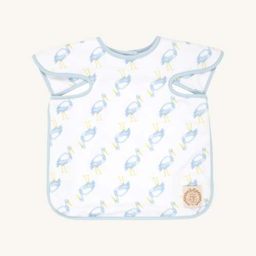 Big Bite Bib - Sir Proper Stork with Buckhead Blue