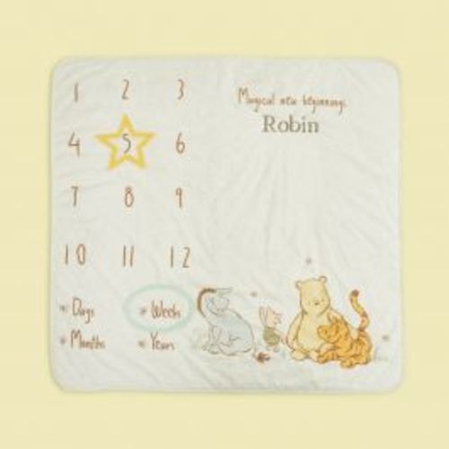 Personalised Winnie The Pooh Milestone Blanket | My 1st Years