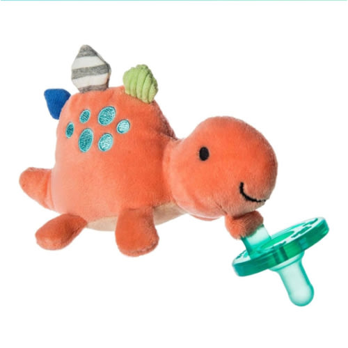 Mary Meyer WubbaNub Infant Pacifier, 6-Inches, Pebblesaurus Dinosaur