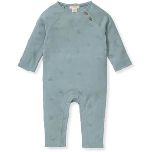Burt's Bee Baby Infant Boys' 100% Organic Cotton Long Sleeve 2 Button Jumpsuit