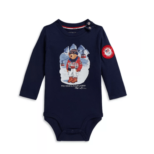 Polo Ralph Lauren Unisex Team USA Polo Bear Cotton Bodysuit - Baby