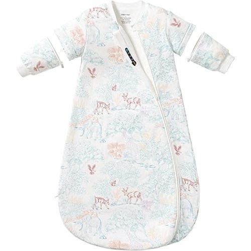 Baby Sleep Sack with Detachable Sleeves – Adjustable Warmth to Prevent Overheating, Wearable Blanket for Newborns, Soft & Safe for Night Sleep