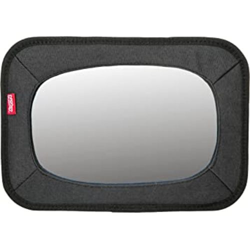 Nuby Shatterproof Rear Facing Backseat Baby Mirror, Black