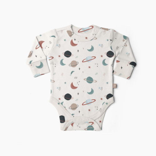 Goumi Kids x Babylist Printed Long Sleeve Bodysuit - Comet, 6-12 M