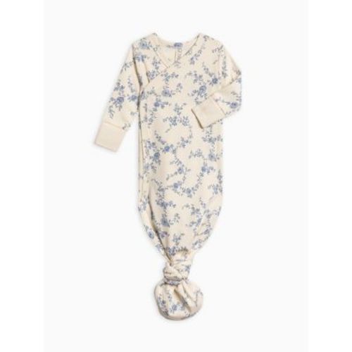 Colored Organics Indy Wrap Front Gown Serena Floral / Rain 0-3M