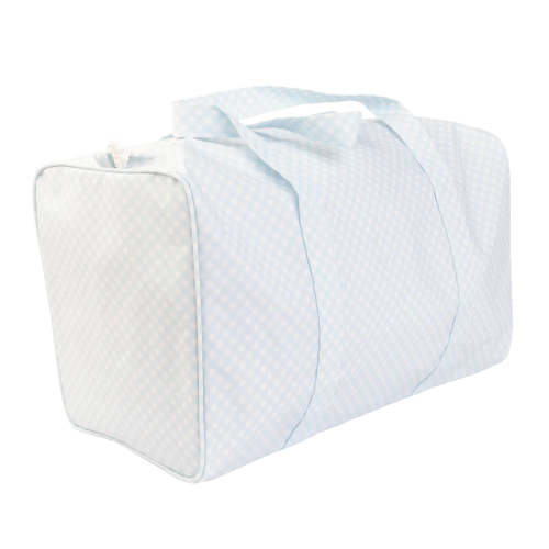 Blue Gingham Duffle Bag
