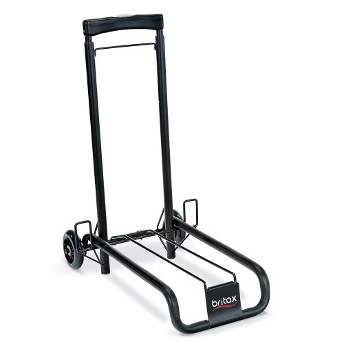 Britax Car Seat Travel Cart | Adjustable Handle + Compact Fold + Fits in Airplane Overhead Bin , Black, 42x13.5x5.5 Inch (Pack of 1)