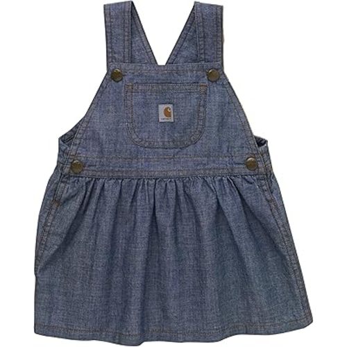 Amazon.com: Carhartt Baby Girls' Chambray Cotton Dress Jumper, Medium Wash Blue Denim, 9M: Clothing, Shoes & Jewelry