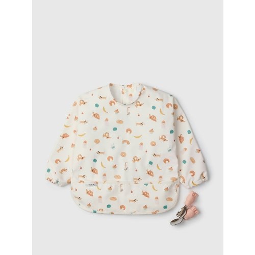 Loulou Lollipop Long Sleeve Waterproof Bib and Learning Utensil Set