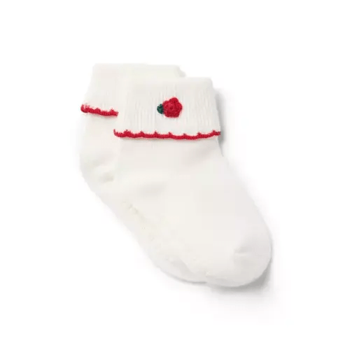 Newborn Cream And Sugar Baby Rosette Sock by Janie and Jack