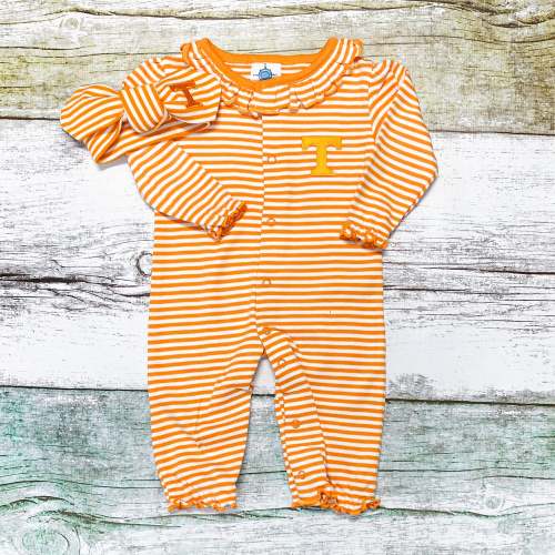 Tennessee Vols Ruffle Stripe Romper – Sew Sudberry