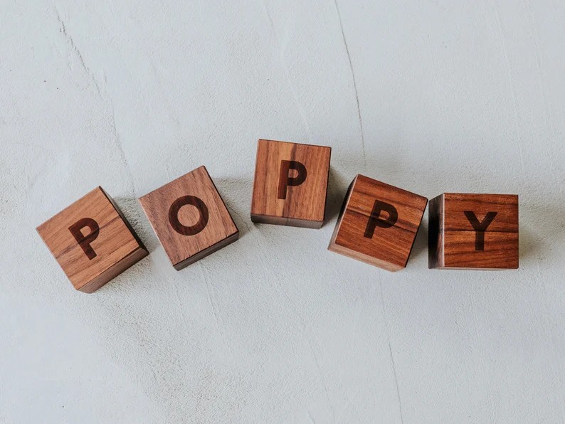 Etsy Custom Name Wooden Blocks