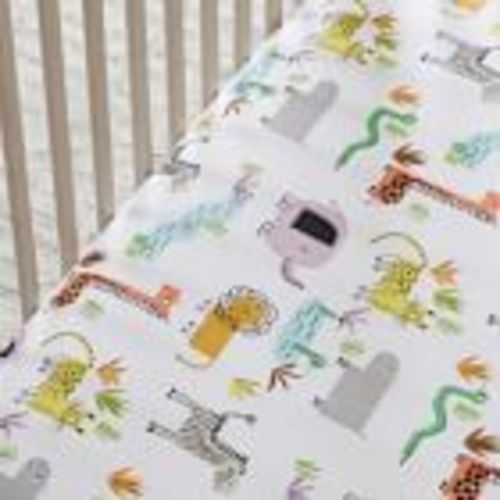 Organic Super Safari Crib Fitted Sheet | West Elm