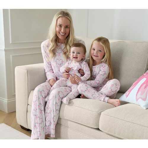 LoveShackFancy Hearts Adult Loose Fit Crew Pajama