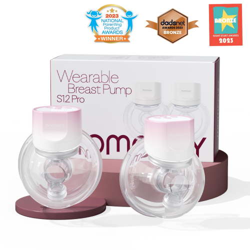 Momcozy S12 Pinky Pro Hands Free Breast Pump, Electric Wearable Breast Pump 24mm