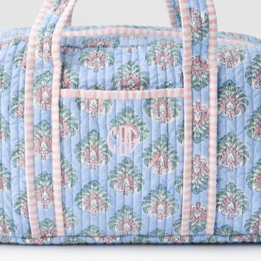 Block Print Quilted Overnighter