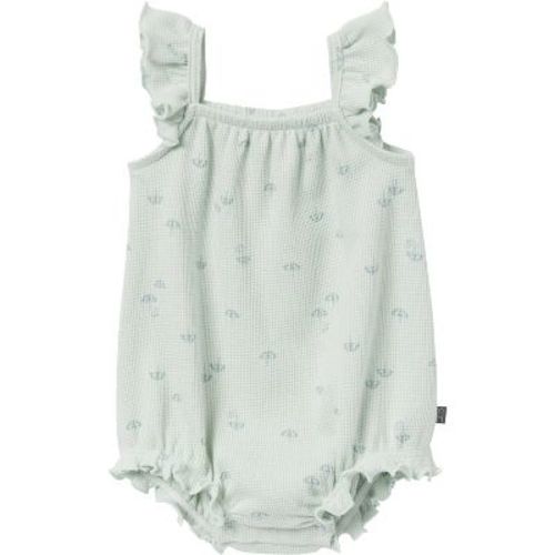 Modern Moments™ by Gerber Baby Girls' Bubble Romper, Lt Sky Beach Umbrella, 3-6 Months