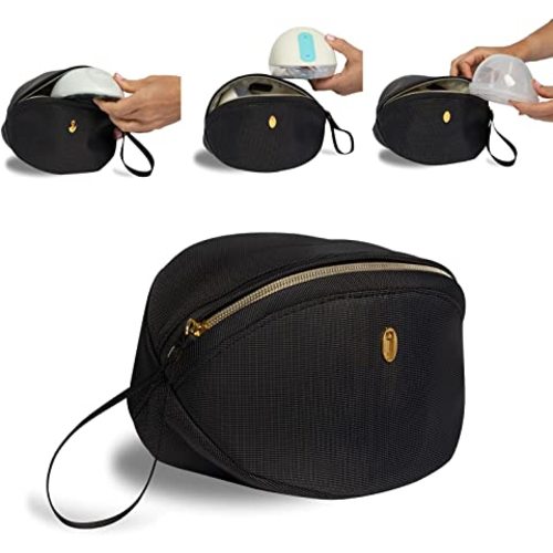 Wearable Breast Pump Bag for Working Moms, Case for Willow and Elvie Wireless Pumps - Idaho Jones | Mini Breastpump Bag Pouch, Hands Free Breast Pump Storage Bag for Pumping Bag, Diaper Bag or Handbag