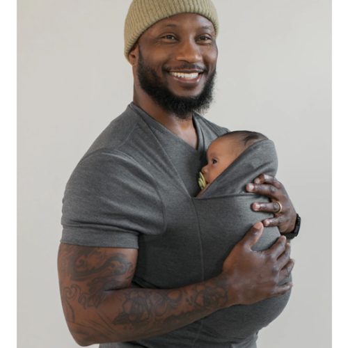 Lalabu Dad Shirt | Original Babywearing T-Shirt with Kangaroo Pouch | Baby Wrap Carrier for Newborns & Infants | Baby Wrap Carrier for Newborns | Essential for new Dads