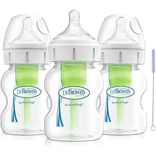 Dr. Brown's 5 oz Options+ Wide-Neck Bottles, 3-Pack