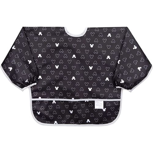 Bumkins Sleeved Bib Baby Bib, Toddler Bib, Smock, Waterproof Fabric, Fits Ages 6-24 Months