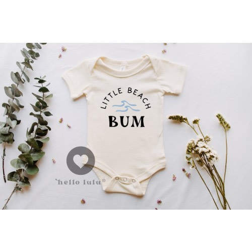 Little Beach Bum Onesie®, Beach Onesie®, Natural Bodysuit, Cute Baby Onesie®, Beach Baby Bodysuit®, Baby Shower Gift, Boho Onesie® 041