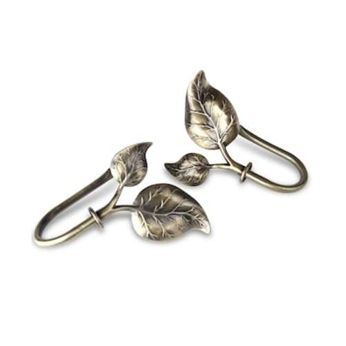 Hart & Harlow 5.75-Inches Antique Brass Curtain Holdbacks in the Curtain Tiebacks & Holdbacks department at Lowes.com