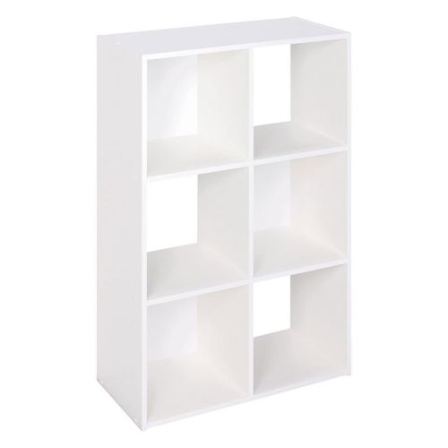 Closetmaid 899600 Decorative Home Stackable 6 Cube Cubeicals Organizer Storage in White with Hardware for Home, Office, Closet, or Toys