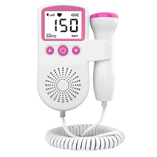 Digital Display Baby Monitor Speaker Monitor Belt(Pink)