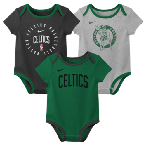 Boston Celtics Baby Nike NBA 3-Pack Bodysuit Set
