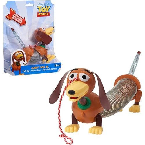 Disney and Pixar Toy Story Slinky Dog Jr Pull Toy, Toys for 3 Year Old Girls and Boys, Kids Toys for Ages 18 Month by Just Play