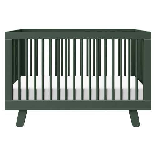 Hudson 3-In-1 Convertible Crib with Toddler Bed Conversion Kit - Forest Green