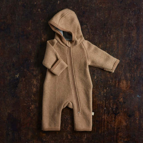 Baby Merino Wool Fleece Suit - Saffron Melange