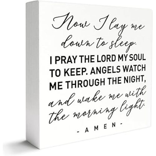 Christian Nursery Decor Wooden Box Sign, Nursery Newborn Baby Religious Scripture Decor Bible Verse Kid Children Room Bedroom Decoration, The Morning Light, Nursery Baptism Christening Gifts
