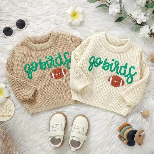 Super Bowl Baby Sweater, Go Birds Hand-Knit Football Cardigan,  Baby Outfit, Personalized Fan Gear, Newborn Game Day Gift