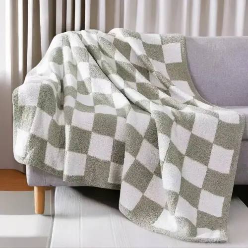 Checkerboard Pattern Lightweight Throw Blanket, 1 Count Breathable - TikTok Shop