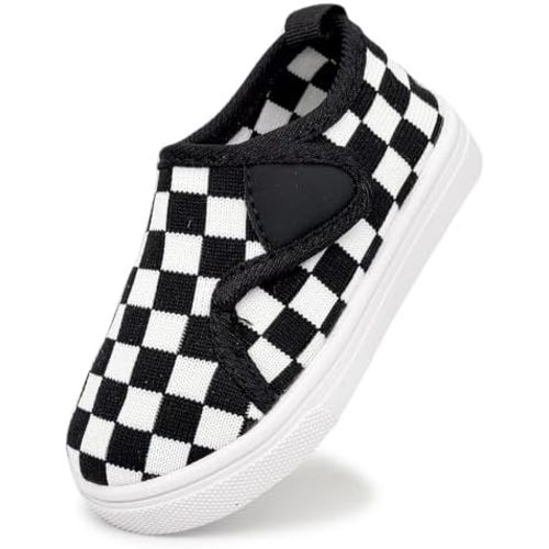 Black check Slip On Sneakers 12-18 Months