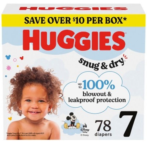 Huggies Snug & Dry Disposable Diapers - Size 7 - 78ct