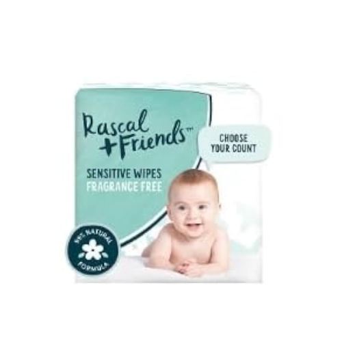 Rascal + Friends Sensitive Baby Wipes (White) 216 Count [Packing may vary]