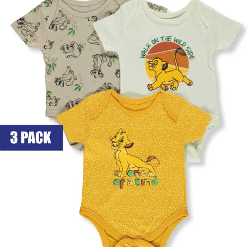 Disney The Lion King Baby Boys' 3-Pack Bodysuits