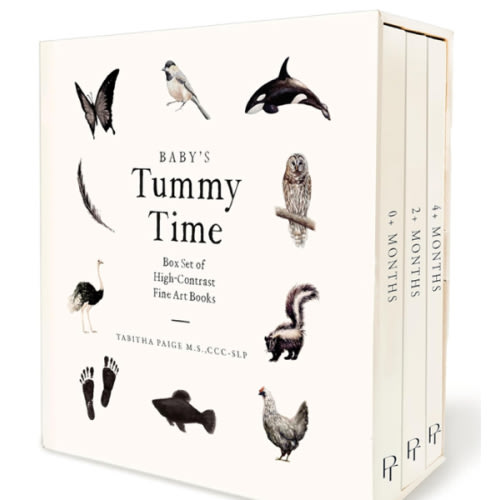 Baby's Tummy Time Book Box Set: A 3-Book Box Set of High-Contrast Art for Visual Stimulation at Tummy Time (Tabitha Paige Children's Book Series)