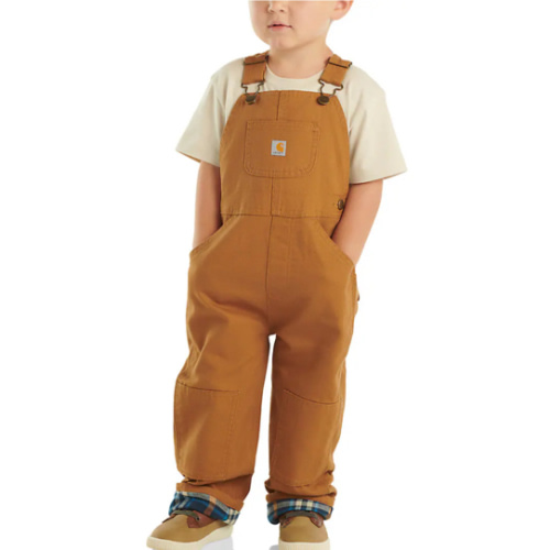 Carhartt Kids’ Canvas Bib Overall Flannel-Lined (Infant/Toddler)