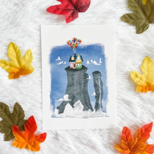 Up Movie inspired print| Paradise falls