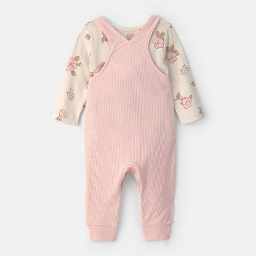 Baby Girl Carter's 2-Piece Floral Overall & Long Sleeve Top Set